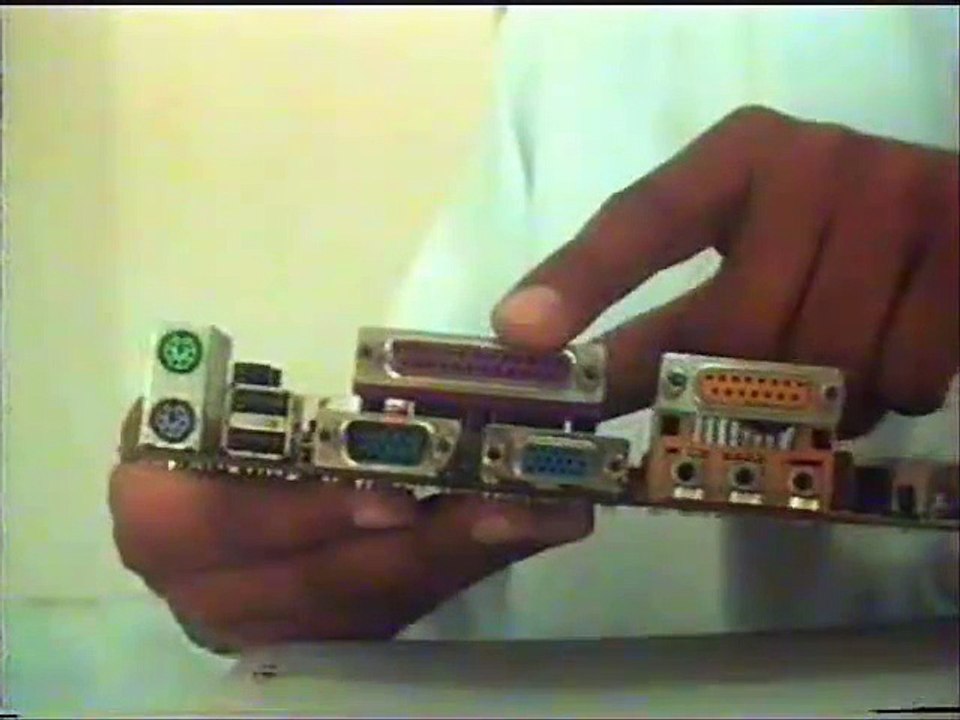 Lesson 5 Backside of Mother Board Ports and Color Scheme