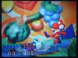 Super Smash Bros Melee: Blue Yoshi VS Red Yoshi