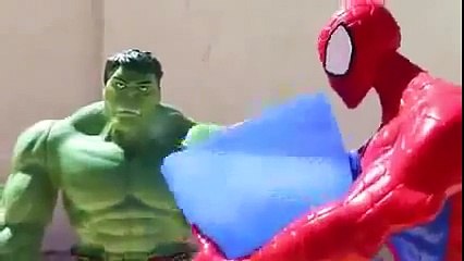 Spiderman Superhero Hulk Superheroes Ice Bucket Challenge ALS by DisneyCarToys and ToysRev