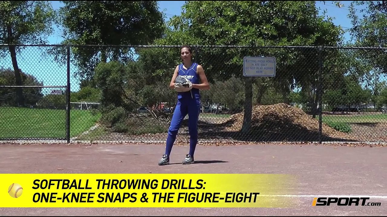 Softball Throwing Drills: One-knee Snaps & The Figure-eight