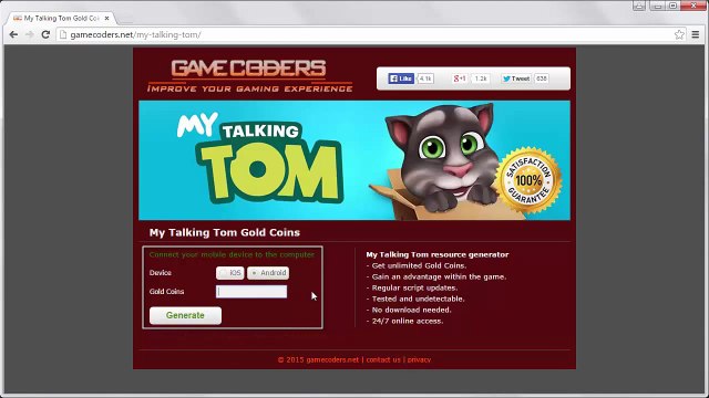 My Talking Tom Hack Gold Coins