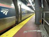 AMTRAK AND NEW JERSEY TRANSIT TRAINS IN PENN STATION