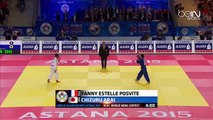 Fanny Estelle Posvite a remporté la médaille de bronze dans la catégorie des moins de 70 kg.