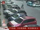 Man throws bicycle at thieves High Quality