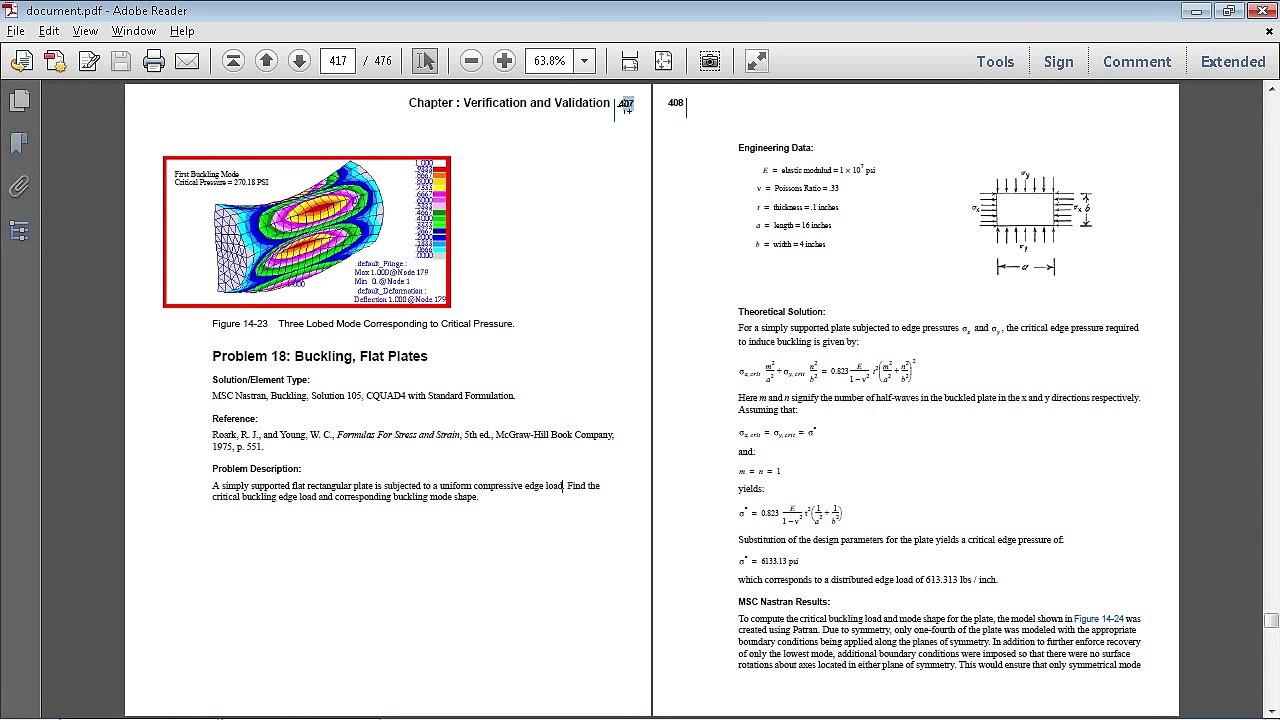 MSC Nastran, Patran Tutorial - Buckling, Flat Plates