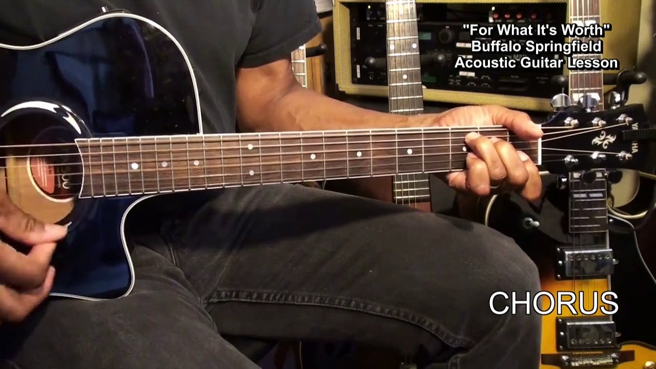 Buffalo Springfield FOR WHAT IT'S WORTH Guitar Lesson EricBlackmonMusicHD