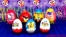 SUPER Surprise Eggs! Angry Birds Kinder Surprise Hello Kitty Peppa Pig Mario Monsters University
