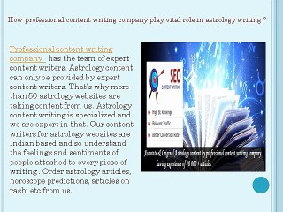 100% correct astrology content writing services