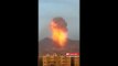 Another Massive Explosion Followed By Powerfull Shockwave After Saudi Airstrike Knocks Sanaa Yemen