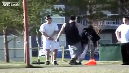 Bodybuilder Saves Dude From Getting Knocked Out