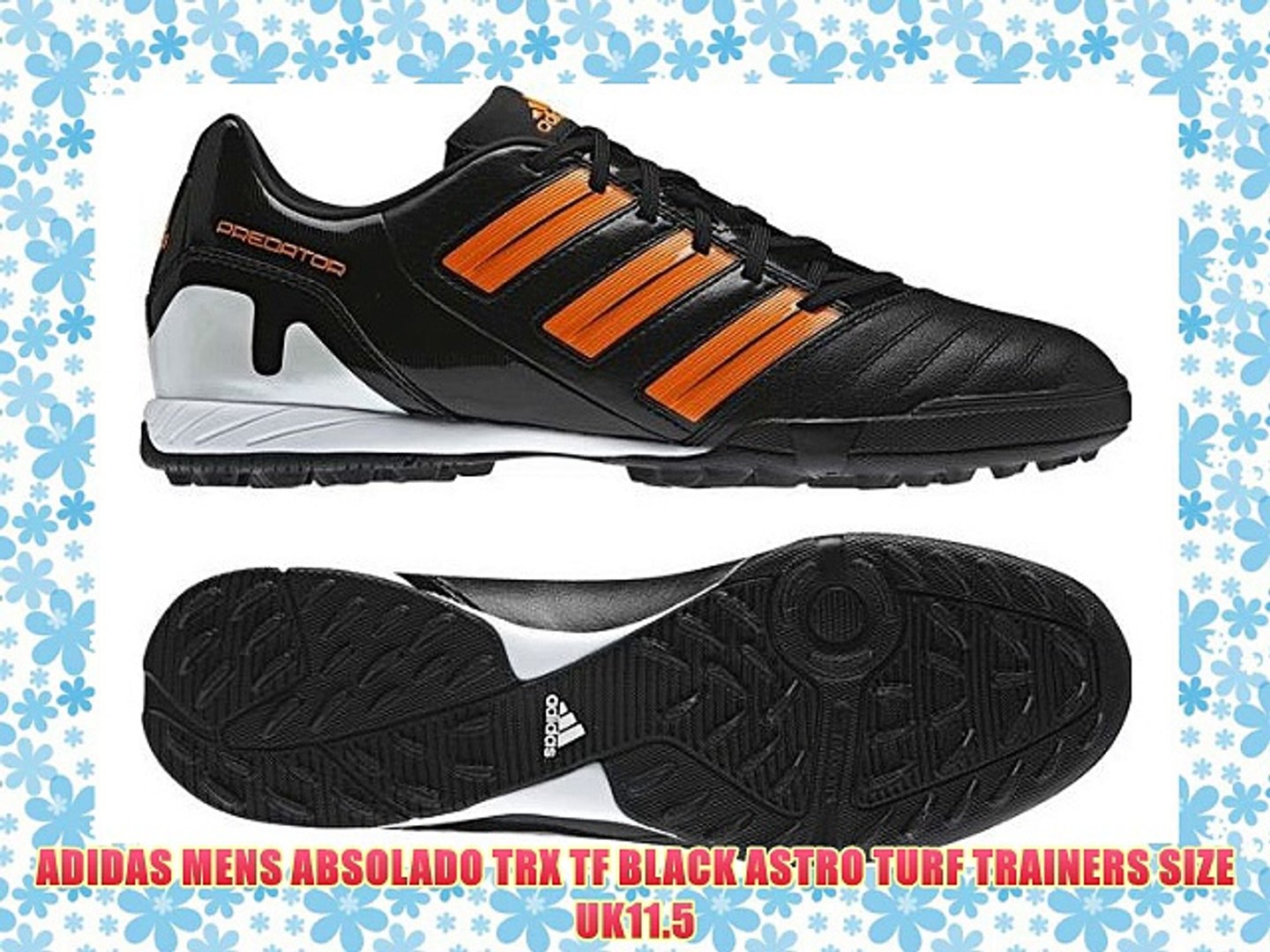 black adidas astro turf trainers
