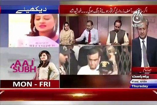 MIAN ATEEQ ON AAJ NEWS IN BOTTOM LINE WITH ABSAR ALAM 28 AUG 2015