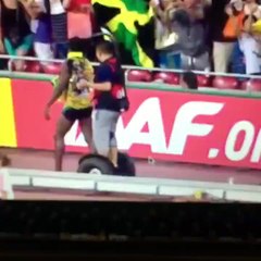 Cameraman on Segway loses control