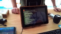 Raspberry Pi tablet in Maker Shed at Maker Faire D