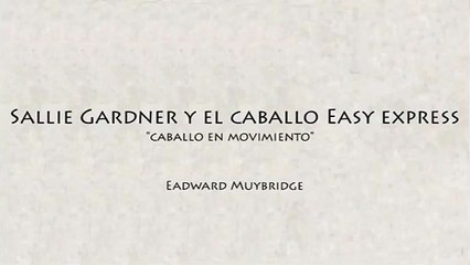 Eadward Muybridge  ( Año 1878 ) Caballo en movimiento - The Horse in Motion