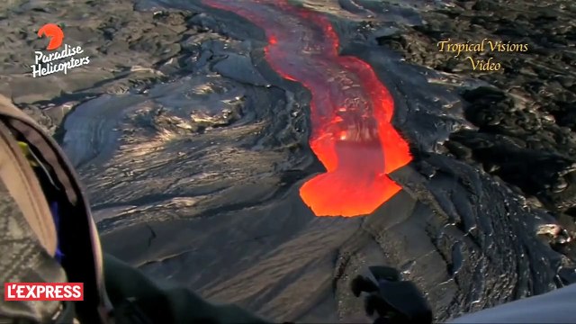 Épaisse coulée de lave sur le volcan hawaïen Kilauea