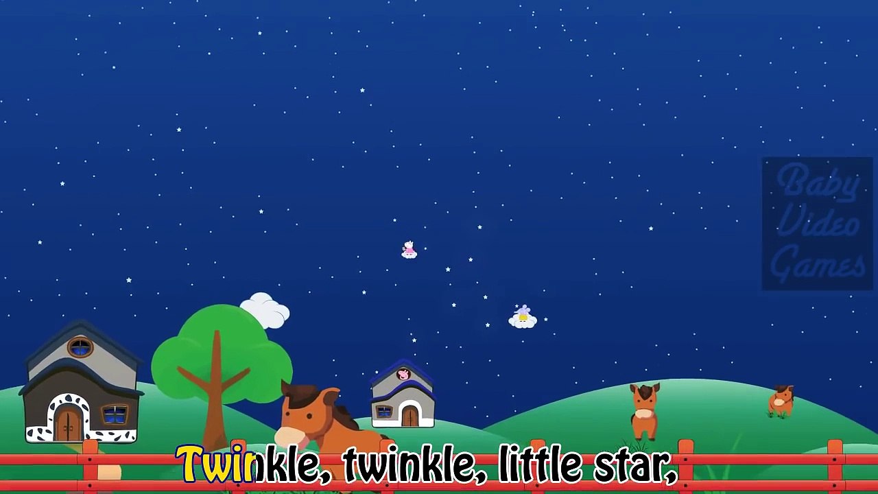 Peppa Pig twinkle twinkle star _ Kids Songs cartoon animation nursery rhymes for children New (720p)