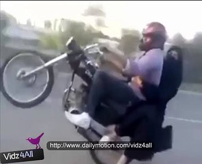 Amazing bike stunt with girl vidz4all