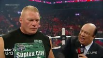 WWE Raw August 24 2015 - Brock Lesnar destoys Bo Dallas