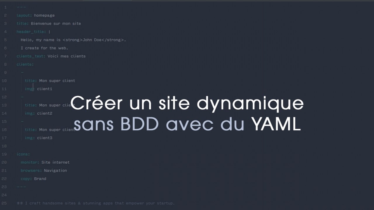 Tutoriel PHP : Créer un site dynamique en YAML Front Matter