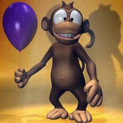3D Model of Cartoon Monkey RIGGED