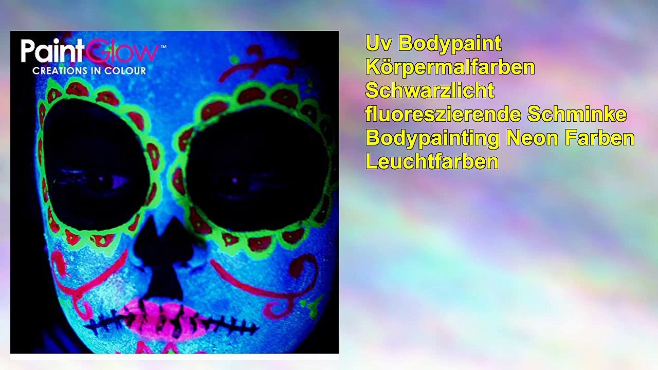 Paintglow Uv Bodypaint Partypaket Xl Uv Krpermalfarben Fluoreszierende Schminke Bodypainting