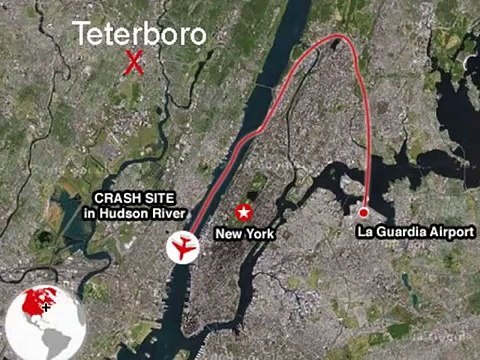 First Impact Video Footage US Airways Flight 1549 Hudson River Crash