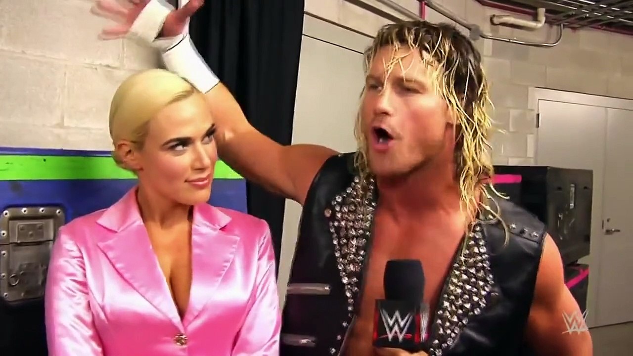 Lana showing her acting experience by acting like Dolph Ziggler is funny