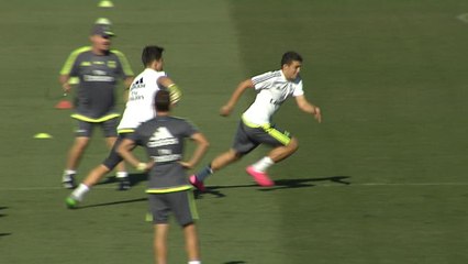 Real Madrid - Les joueurs s'amusent à l'entrainement