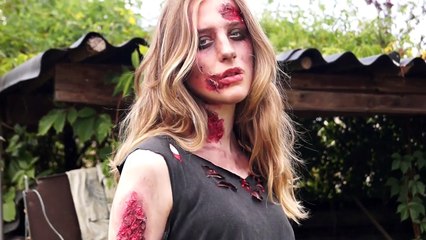 ZOMBIE MAKEUP TUTORIAL FOR HALLOWEEN...