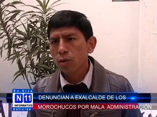 N11 Informativo DENUNCIAN A EXALCALDE DE LOS MOROCUCOS, ROTIER GOMEZ HINOSTROZA POR MALA ADMINISTRACION DE PRESUPUESTO EN EJECUSION DE OBRAS