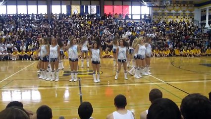 massapequa high school kickline pep rally 2011