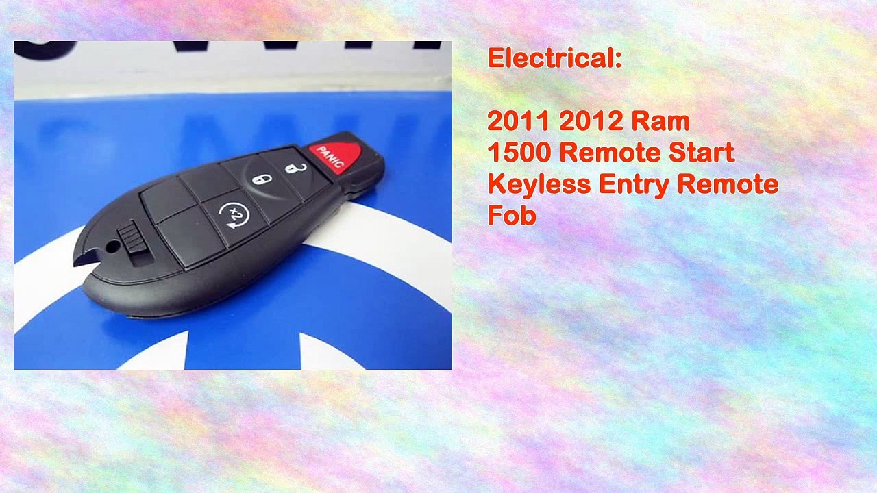 2011 2012 Ram 1500 Remote Start Keyless Entry Remote Fob