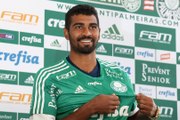 Thiago Santos é apresentado no Palmeiras e Mattos faz brincadeira com reforço