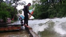 River Surfing - Surfing a standing wave on the Eisbach