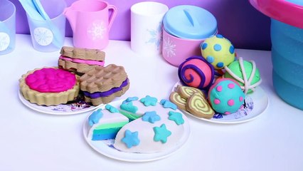 FROZEN Picnic Basket Playset Play Doh Lollipops Cake Dessert DIY Play-Doh Creations