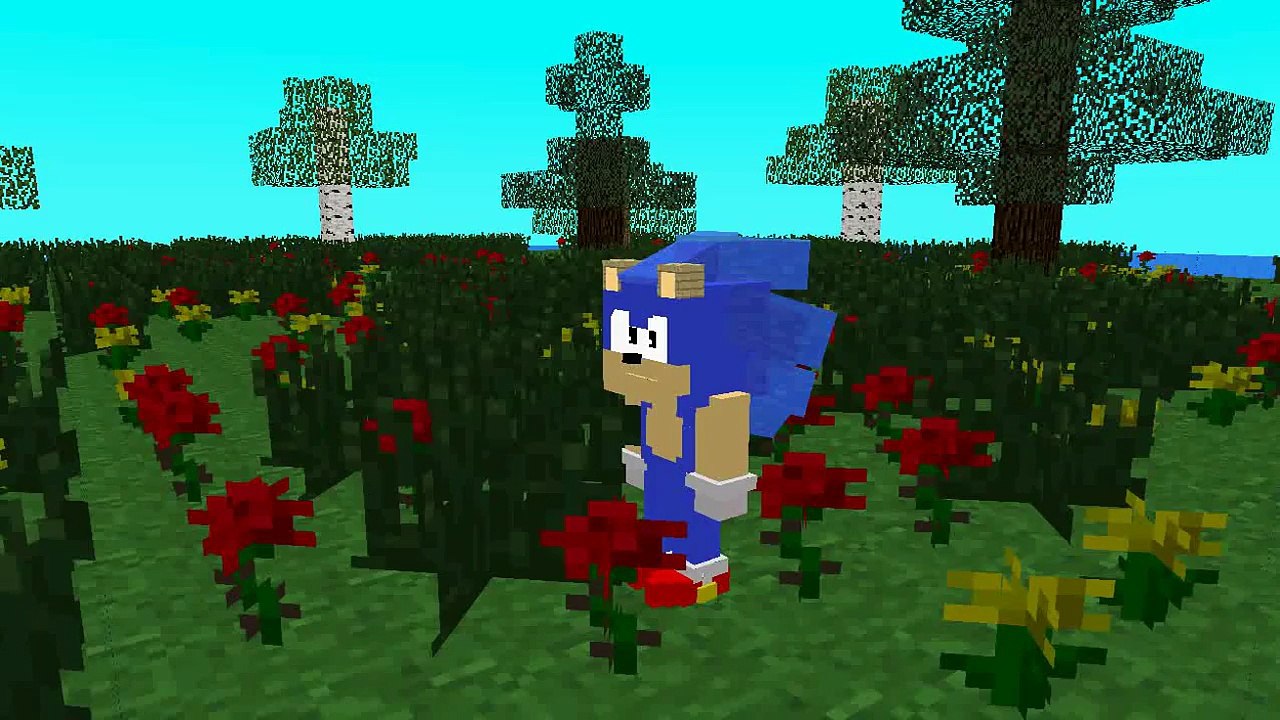 Sonic the hedgehog in minecraft animation