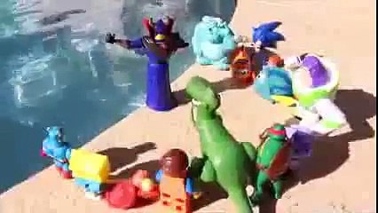 Peppa Pig Pool Party with Captain Elmo & Pirate Mater Bath Water Toys Sesame Street Nickel