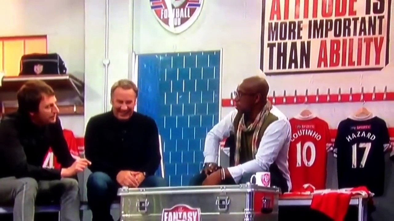 Ian Wright and Paul Merson talking about Dennis Bergkamp.