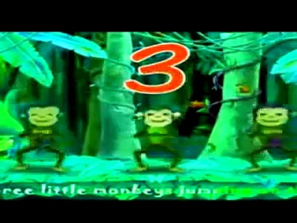 Five little monkeys jumping on the bed children songs nursery rhymes kid songs