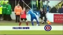 Epic Funny Football Dive Simulation Fail in Soccer Match