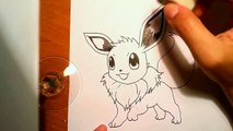 How to draw EEVEE Pokemon! - Eeeve speed drawing tutorial