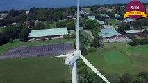 Drone pilot spots man sunbathing on top of wind turbine 200ft above ground