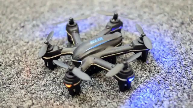 Ei-Hi S333 Mini Gallop Drone - 4CH 2.4GHz 6-Axis Gyro LED Lights RC Drone Hexcopter (Black)
