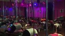 Working it out with Foxy flare! Join us! Foxy Fitness Studio & Pole