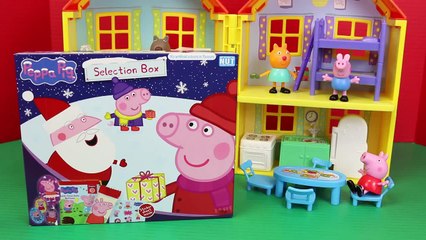Dollhouse Puddles Stickers Peppa Chocolate Toy Muddy BOX Christmas Santa Peppa Pig SURPRIS