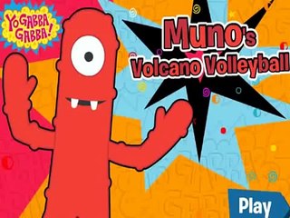 yo gabba gabba cartoon Muno's Volcano Volleyball muno vs plex game