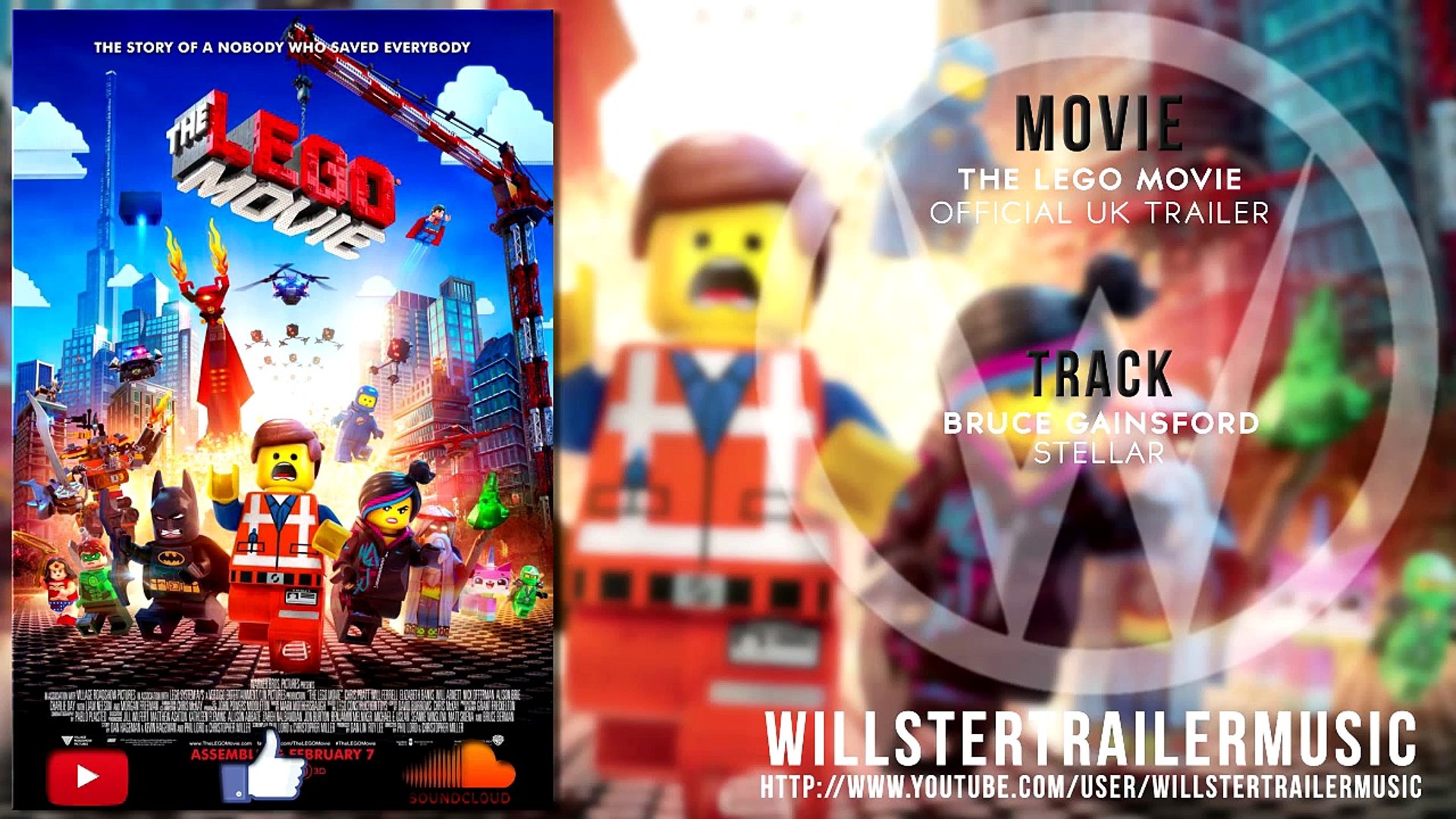 ⁣The lego movie - official uk trailer music (bruce gainsford - stellar)