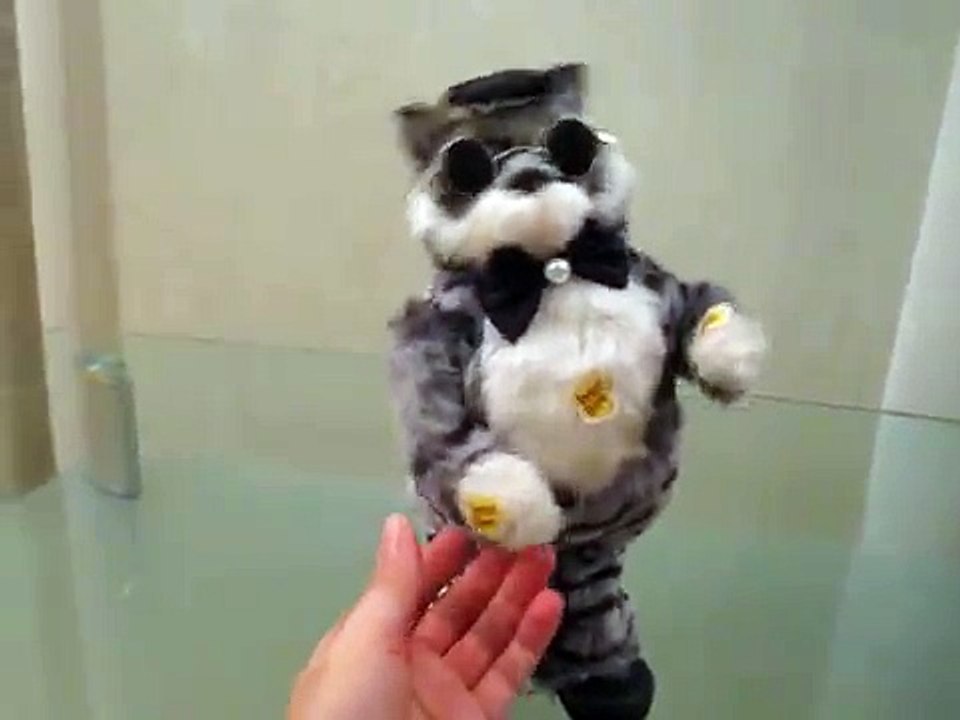 Cute Singing Dancing Cat Toy Sings Russian Sunglasses 6 songs Кот Танцор поет