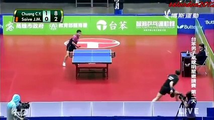 Chuang Chih-Yuan vs Jean-Michel Saive (2014 Tai Ben Invitational)